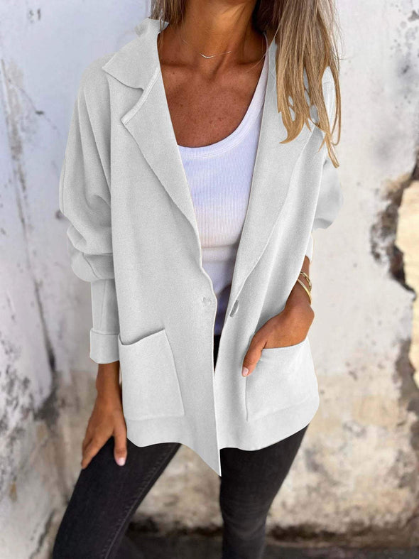 Women's Autumn and Winter Lapel Long-sleeved Casual Jacket