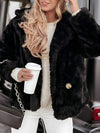 Women's Lapel Long Sleeve Fur Casual Coat