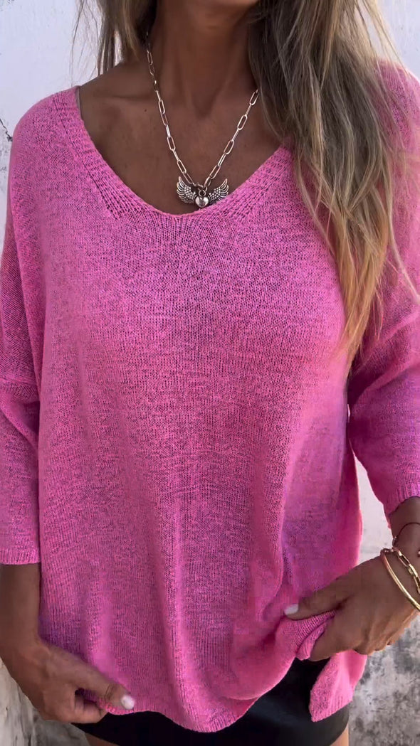 Crew Neck Knitted Comfort Top