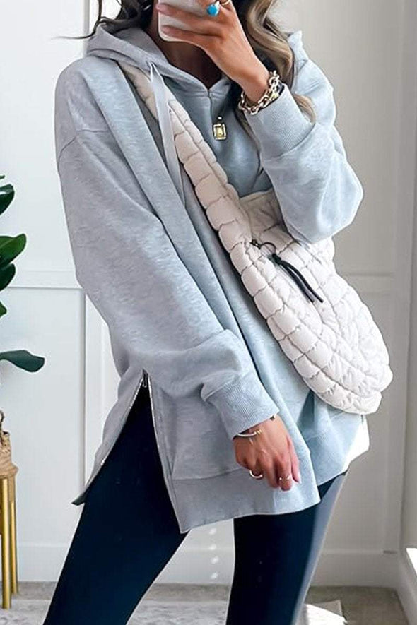 Women's Casual Solid Color Hoodie Top