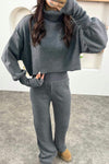 Women's Casual Solid Color Knitted Two-piece Set