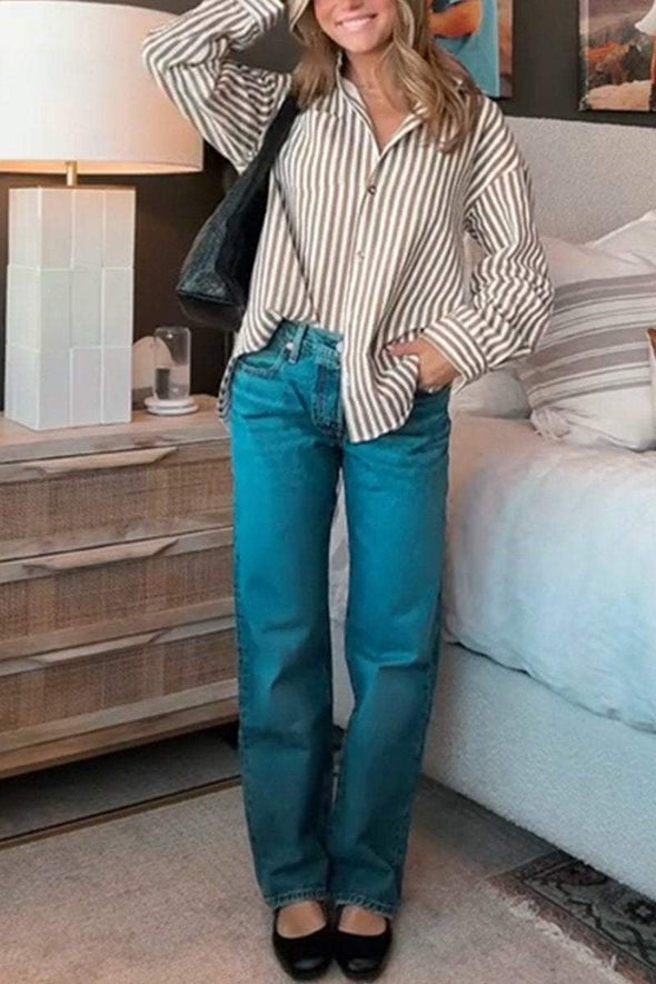 Women's Irregular Hem Long Sleeve Shirt