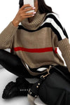 Casual Striped Long Sleeve Pullover Sweater