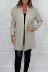 Women's Gold Button Longline Cardigan