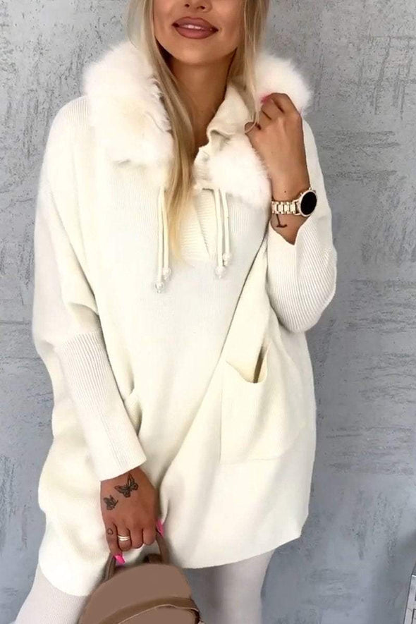 Women's Casual Hooded Long-sleeved Sweater