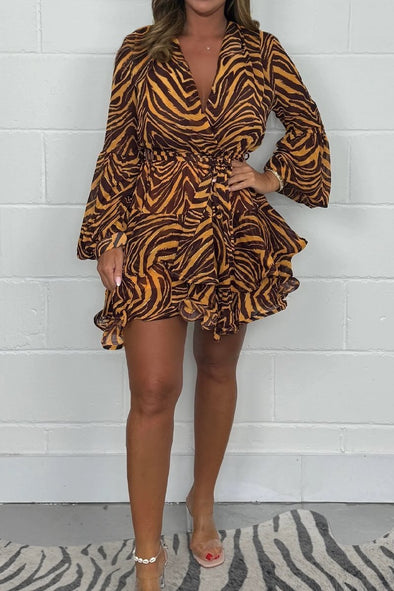 Women's zebra print dress