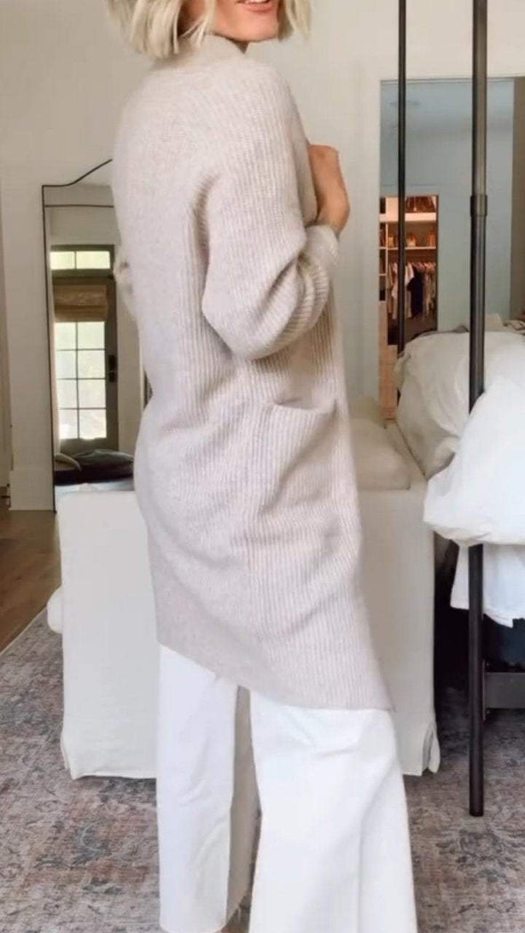 Women's Casual Knitted Long Cardigan