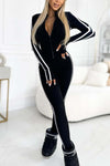 Women's Slim Fit Side Web Half-Zip Jumpsuit