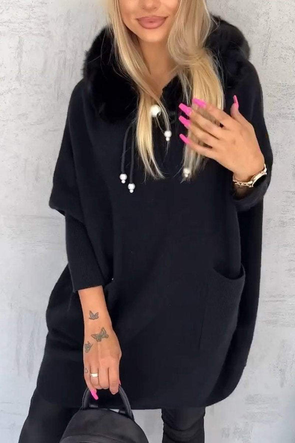 Women's Casual Hooded Long-sleeved Sweater