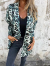 Lapel Single-breasted Leopard Print Long-sleeved Casual Blazer