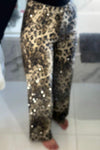 Women's Hot Diamond Shiny Leopard Print Casual Jeans