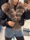 Women's Casual Hooded Short Fur Collar Cotton Coat