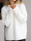 Women's Round Neck Long Sleeve Knitted Sweater