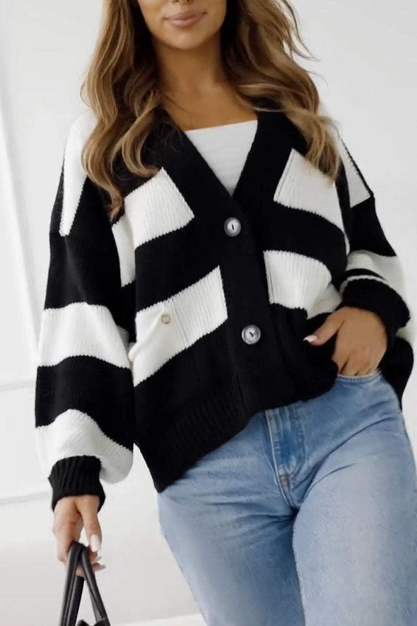 Women's Striped Casual Knit Sweater