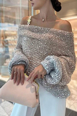 Women's Sparkling Sweater Top