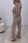 Women's Casual Solid Color Long Sleeve Two-Piece Set