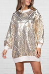 Women's Casual Sequined Knit Dress