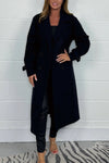 Women's Oversize Wool Look Belted Longline Coat