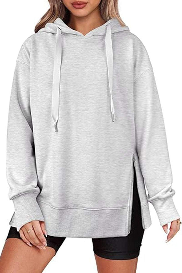 Women's Casual Solid Color Hoodie Top