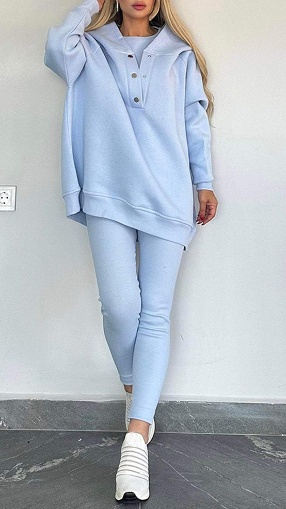 Women's Hooded Long-sleeved Casual Sweatshirt Suit