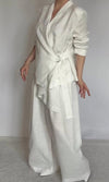 Women's Comfortable Two-Piece Cotton Linen Blouse And Trousers