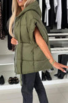 Women's Multi-color V-neck Solid Color Casual Vest Coat