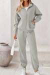 Women's Casual Long Sleeve Zipper Jacket And Sweatpants Suit