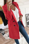 Women's Fashion Solid Color Suit Collar Slim Fit Women's Windbreaker Jacket