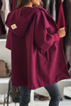 Women's Fashion Hooded Long Sleeve Coat