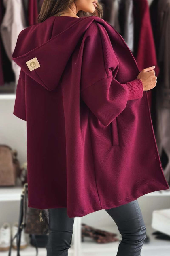 Women's Fashion Hooded Long Sleeve Coat