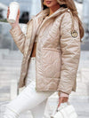 Women's Hooded Long-sleeved Zipper Casual Cotton Jacket