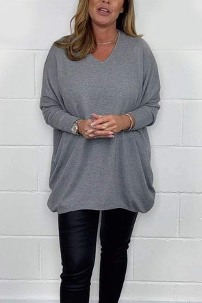 Women's Crisscross Tie Back V Neck Sweatshirt