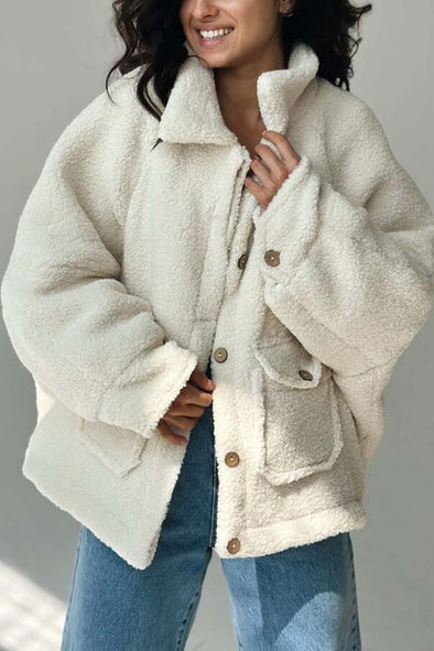 Women's casual sherpa jacket