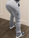 Women's Side Pocket Stacked Sweatpants