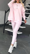 Women's Hooded Long-sleeved Casual Sweatshirt Suit