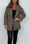 Women's houndstooth print jacket