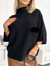 Women's Turtleneck Mid-long-sleeved Knit Sweater Top