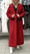 Women's Lapel Faux Fur Warm Casual Long Coat