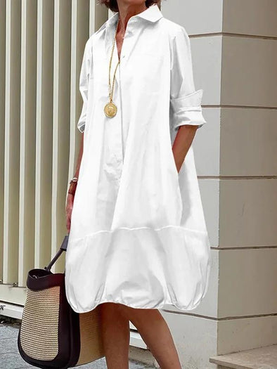 Elegant Simplicity_ Midi Dresses with Long Sleeves