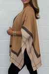 Women's Soft Knit Dog Tooth Edge Cape