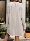 Women's Pitted Long Sleeve Knitted Dress