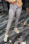 Women's Casual Gold Foil Slim Pants