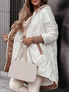 Women's Winter Solid Color Hooded Zipper Coat