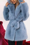 Women's Casual Hooded Plush Faux Fur Winter Coat