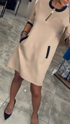 Women's Temperament Solid Color Mid-sleeve Dress