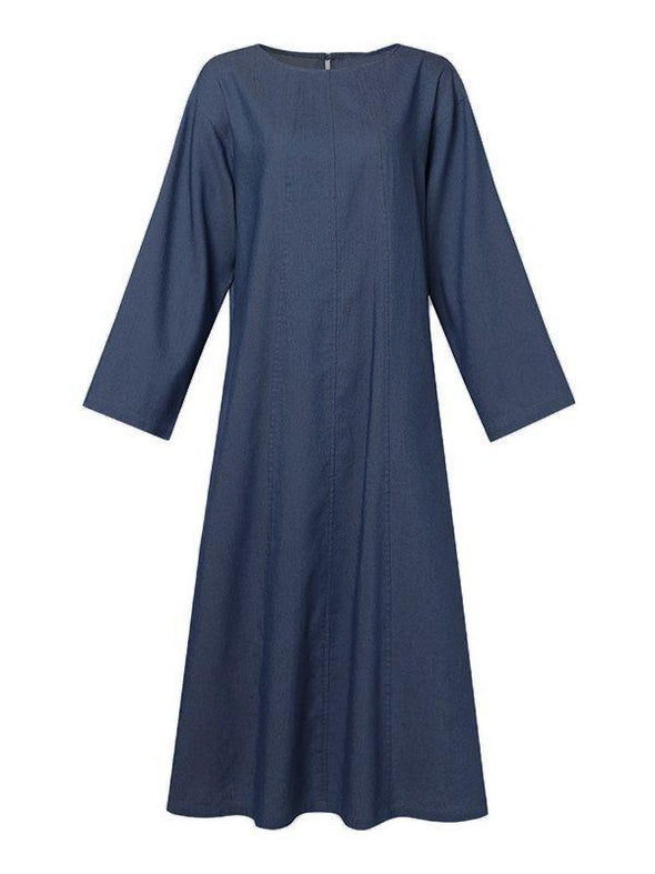 Women's Casual Long Sleeve Denim Dress