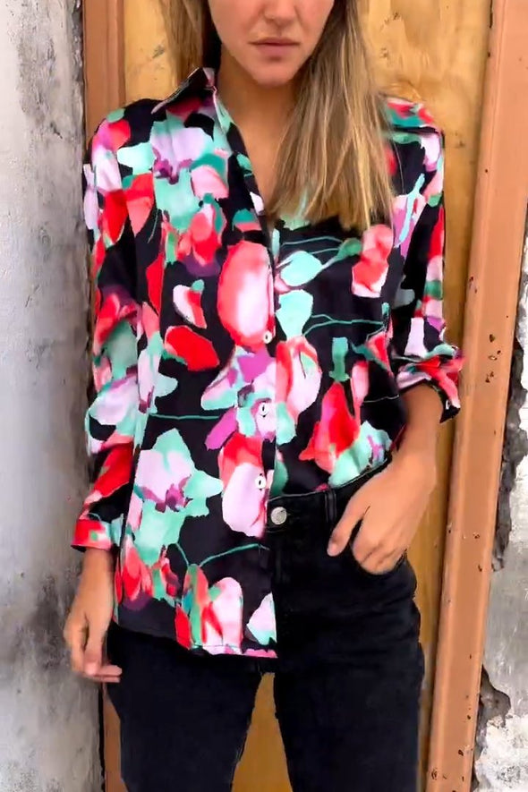 Women's Stylish Casual Floral Print Shirt