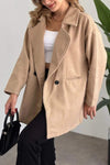 Women's Elegant Solid Color Pocket Coat