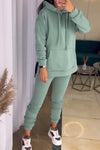 Women's Casual Side Zip Hooded Track Suit