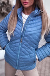 Women's Casual Solid Color Hooded Jacket